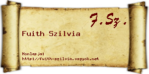 Fuith Szilvia névjegykártya